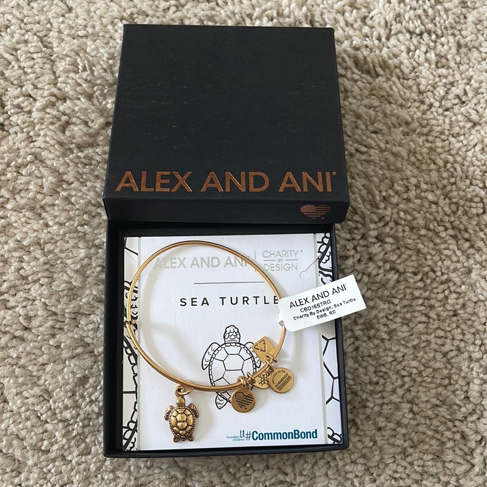 NWT Alex and Ani Turtle Bracelet